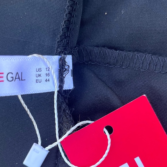 ROSEGAL BLACK LEGGINGS WITH SILVER BUTTON & ZIPPER ACCENTS NWT LARGE WOMENS - Picture 5 of 5